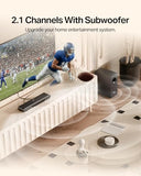OXS S21 2.1 Channels Sound Bar with Subwoofer, Precision Sound with Deep Bass,240W Power, 3 EQ Modes, for Home Theater/Music/Game, for TV, PC, Xbox, PS4/5, Phone, Ultra Compact, Simple Setup, Black