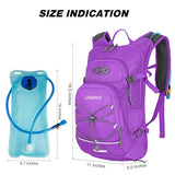 LARIPOP 18L Hydration Backpack with 2L BPA-Free Leak-Proof Water Bladder, Lightweight Breathable Reflective Daypack for Hiking Cycling MTB Trail Running Camping Men Women