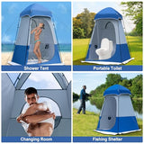 Camping Shower Tent, 7.9 FT Extra Tall Oversize Privacy Tents, Portable Outdoor Bathroom Toilet Tent with Floor, Easy Set Up Privacy Shelter for Dressing, Hiking, Fishing, UPF50+
