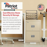 FireKing Patriot Vertical 2 Drawer Fire Rated File Cabinet, Parchment