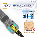 WERFORU Nylon Belt for Men 2 Pack Military Tactical Belt Canvas Outdoor Web Belt with Plastic Buckle