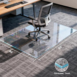 ProsperJoyChant Elasticity Clear Chair Mat 40" x 60" - Transparent Protective Floor Mat for Hardwood
