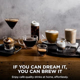 Ninja Luxe Café Premier 3-in-1 Espresso Machine, Drip Coffee, & Rapid Cold Brew | Built-in Coffee Grinder, Hands-Free Milk Frother, Assisted Tamper for Cappuccinos & Lattes | Stainless Steel | ES601