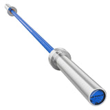 RitFit Elite 6.6ft Olympic Barbell, Robust 45lb Barbell for Weightlifting and Powerlifting, Superior Olympic Bar with Exceptional 900lbs Load Capacity, Weight Bar for 2” Standard Plates Sliver/Blue