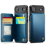 Vinich for iPhone 17 Air Wallet Case with Card Holder, RFID Blocking Credit Slots Kickstand Shockproof Phone Cover Fit for iPhone 17 Air 6.5" Blue