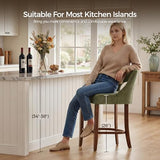 UVV Bar Stools Set of 4, Upholstered Counter Height Bar Stools