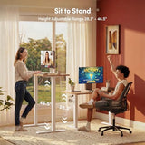 FEZIBO Standing Desk, 48 × 24 Inches Electric Height Adjustable