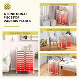File & Debris Storage Drawers on Lockable Wheels, Rolling Drawer Cart for Office