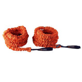 Stroops Son of The Beast Elastic Battle Ropes | Dual Safety Sleeved Resistance Bands Rope for Strength Training, Agility Work, and Full Body Workout | 47lbs, Pair - Orange
