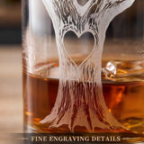 Colorsavant Tree of Life Wine & Whiskey Glass Set for Couples