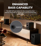 Edifier M90 Computer Speakers, 100W RMS Desktop Speakers, Hi-Res Audio, LDAC,Bluetooth 6.0 Compact Speaker, HDMI eARC/Optical/USB-C/AUX Input, SUB Out Powered Speakers, Remote Control for TV/PC-White