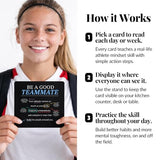 Athlete Mindset & Motivation Cards – 52 Winning Habits for Confidence, Grit & Mental Toughness – For Athletes, Coaches & Parents – Includes Wooden Display Stand – Gift for Athletes & Coaches