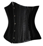 SHAPERX Women's Waist Training Corsets Underbust Heavy Duty 26 Steel Boned Hourglass Silhouette Body Shaper, SZ1908-Black-2XL