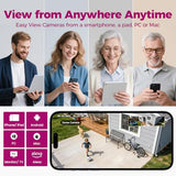 [Doorbell + 4-CAM] XMARTO 6MP Tri-Lens Wireless Security Camera & Smart Doorbell Set, 4Pcs 3-View 360°PTZ AI Tracking Cam & 16CH 4K WiFi6 NVR (500GB HDD) & 2.4G/5G Dual Band Doorbell, No Monthly Fee