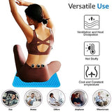 Yimiyaa Gel Seat Cushion, Double Thick Egg Gel Cushion for Pressure Pain Relief, Blue