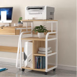 PXIWDAN Printer Stand Floor Printer Stand with Wheels Metal Frame Fax Machine Shelf Scanner Copier Bracket for Office for Office(F)