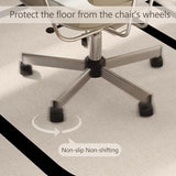 Hardwood Floor Office Chair Mat, Non-Slip Carpet Protector, Easy Clean Area Rug for Home Office