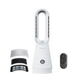 Faryuan 3-in-1 Heater Fan Combo, 22" Bladeless Tower Fan with Air Purifier, 90° Oscillating Fast Heating & Cooling, Remote Control, Quiet Portable for Bedroom Home Office, White