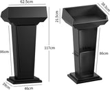 Professional Black Wood Lectern Podium for Presentations, Lectures, Events – Versatile Large Pulpit for Home, Office, Restaurant, Church & Conference Use