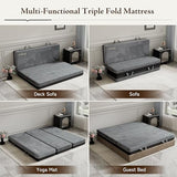 GEMBED Tri Folding Mattress King Size - 6 Inch Foldable Floor Sofa Bed