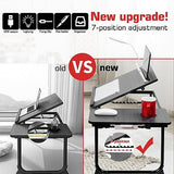 Plus XL Adjustable Laptop Desk with Light, USB Port, iPad Holder, Drawer Storage - Larger 23.6IN Adjustable Lap Desk for Bed