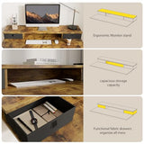 Agilestic 55 x 24 Inches Height Adjustable Electric Standing Desk with 2 Drawers