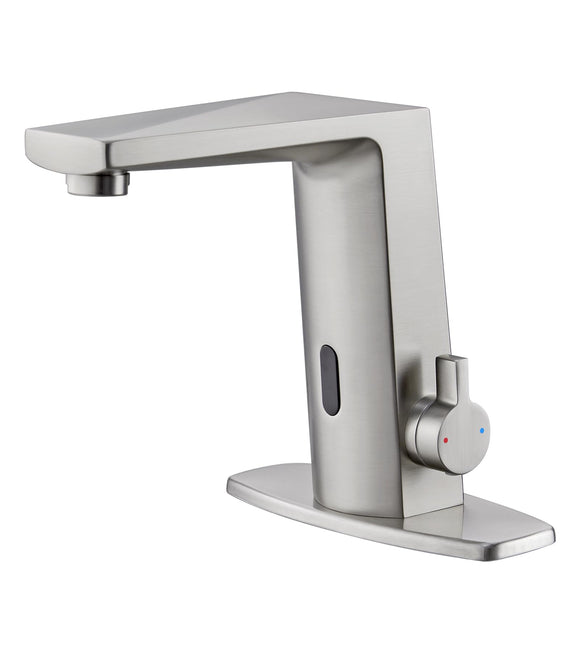 Touchless Sensor Faucets, Automatic Motion Smart Bathroom Wash Basin Sink Faucet (Brushed Nickel) LEPO
