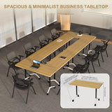 Folding Conference Table, 6 Pack Foldable Rolling Conference Room Tables