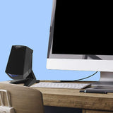 QERTYHKK Computer Speakers Multimedia Small Desktop Speaker with Stereo Sound for Laptops or TV, Black