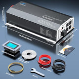 4000W Pure Sine Wave Inverter 12V DC to 120V AC Converter with LCD Remote