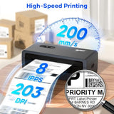 Bluetooth Thermal Shipping Label Printer, Wireless Label Maker for Shipping Packages, Work with iOS Android Windows