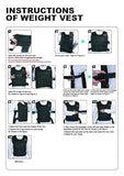 Adjustable Weighted Vest for Men Women, Up to 44LB with 96 Removable Steel Plates, Workout Weight Vest & Weighted Training Vest for Strength Training, Cardio & Running