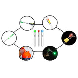Fishing Bobber lights,Night Fishing Float Lights, Fishing Glow Sticks, Lighted Nocks for Arrows 6-Pack CosiComu
