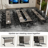 Usosidam Office Folding Conference Room Table,6 Pack Portable Mobile