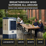 Landeagle 40″ Swamp Cooler Air Conditioner, 4800CFM Portable Evaporative Coolers with 10.6 Gal Tank,120°Oscillation, Outdoor Cooling Fan with Continuous Auto Fill for Patio Garage Industry Commercial