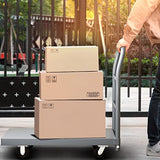 Heavy Duty Flatbed Cart, 2200LB Foldable Platform Truck Industrial Grade Weight Capacity