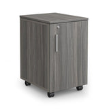 NBF Mobile File Cabinet Office Storage Pedestal with Locking Drawer, Gray