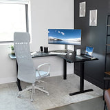 Corner Standing Desk, 63 x 55 inch Reversible L-Shaped Workstation, Electric Height Adjustment, Home, Office
