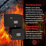 FireKing Patriot Vertical 2 Drawer Legal and Letter Fire Safe File Cabinet