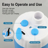 Outdoor Shower & Portable Rinse Kit, 10-Piece Portable Camping Shower with USB Rechargeable Pump, Hose and Multi-Spray Showerhead, Pumps Water from Bucket for Camping, Travel, Pet Bath, Plant Watering