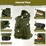 AUMENTAR 50L Tactical Backpack for Men and Women, Water-Resistant Molle Rucksack, Large Military Assault Pack for Hiking, Hunting, Camping, Gym & Outdoor Survival Green
