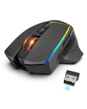 Redragon Wireless Gaming Mouse, Tri-Mode 2.4G/Bluetooth/USB-C, 7 Programmable Buttons