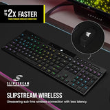 Corsair K100 AIR Wireless RGB Mechanical Gaming Keyboard - Ultra-Thin, Sub-1ms Slipstream, Low-Latency Bluetooth