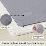 Glass Floor Mat with Round Corner and Polished Edge for Smooth Glide, Office Chair Mat for Carpet, Hardwood Floor