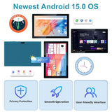 Android 15 Tablet,10 inch Tablets, 8GB RAM+32GB ROM/2TB Expandable,