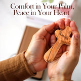 Personalized Olive Wood Cross with Engraved Name – Handcrafted Custom Wooden Cross for First Communion Favors, Religious Easter Gifts, Baptism, Baby Shower, Pocket Prayer for Christian 4 Inch