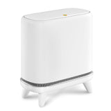 Bathroom Trash Can with Lid, Vacuum Adsorption Small Garbage Can 3.2 Gallon Press Top Lid Trash Bin with Legs