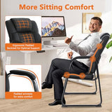 CLATINA Big and Tall Office Chair 500lbs Leather Reception Chair with Bonded Padded Armrest Wide Seat Sled Base Desk Chair
