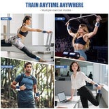 INDEPANDIA Wrist & Ankle Weights for Women and Men, 4lbs Pair Adjustable Silicone Weighted Bangles for Arm & Leg Workouts, Gradient Blue