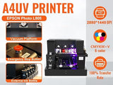 Furvveerr A4 L805 UV Printer, High Resolution 2880 x1440dpi UV Flatbed Printer